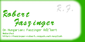 robert faszinger business card